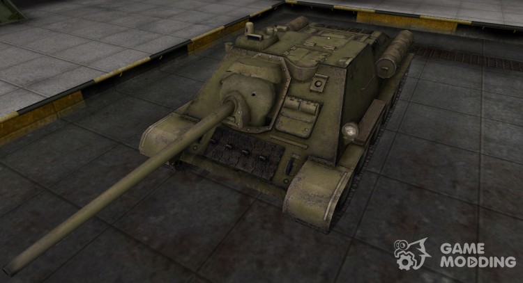 La piel para el su-85 en расскраске 4БО para World Of Tanks