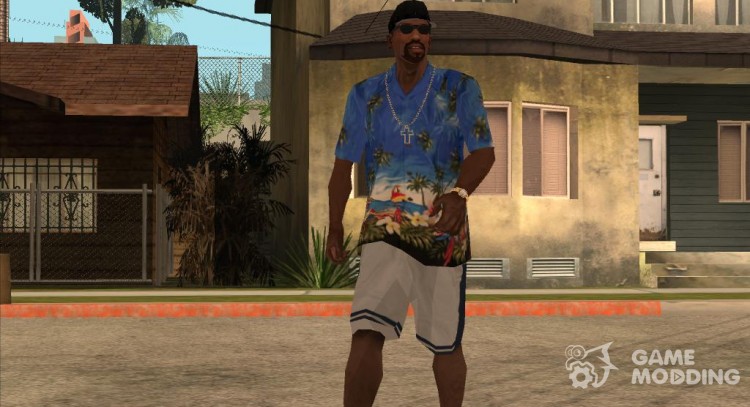 Синяя гавайская рубашка для GTA San Andreas