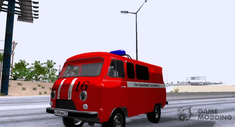 УАЗ-3909 Пожарная служба для GTA San Andreas