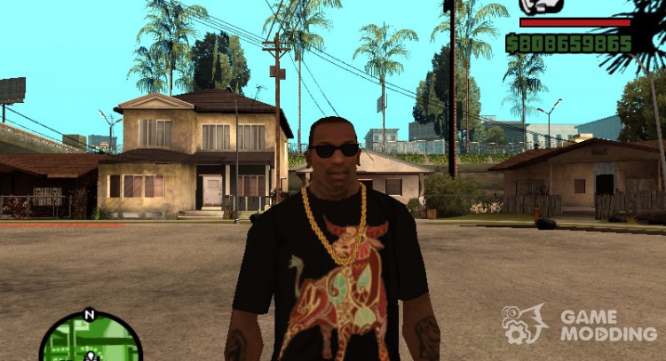T-shirt with sign of the Zodiac Taurus for GTA San Andreas