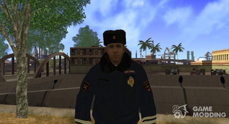 Сотрудник ДПС в зимней униформе v.2 для GTA San Andreas