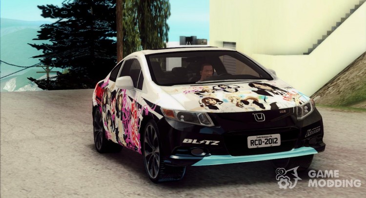 Honda Civic SI 2012 - K-on Itasha для GTA San Andreas