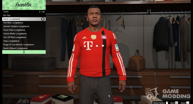 Футболка вратаря FC Bayern для Франклина для GTA 5