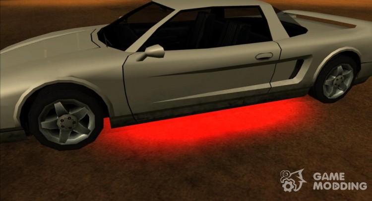 Неоновая подсветка для машин beta для GTA San Andreas