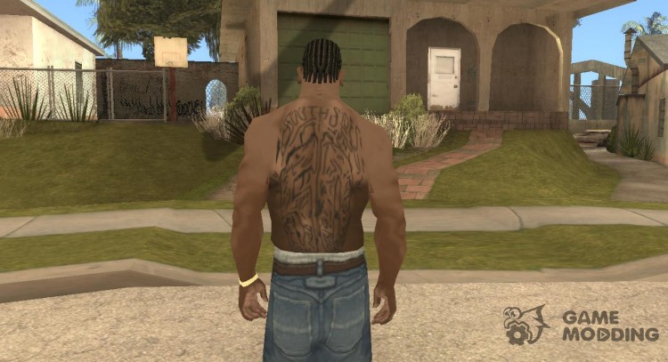 50 Cent Rücken -Tattoo для GTA San Andreas