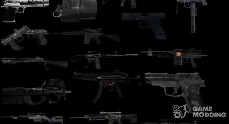 High-Poly Pack for 1.6 (Dropped weapons) for Counter Strike 1.6