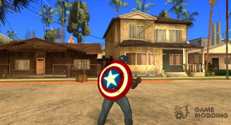 Captain America shield v1 для GTA San Andreas