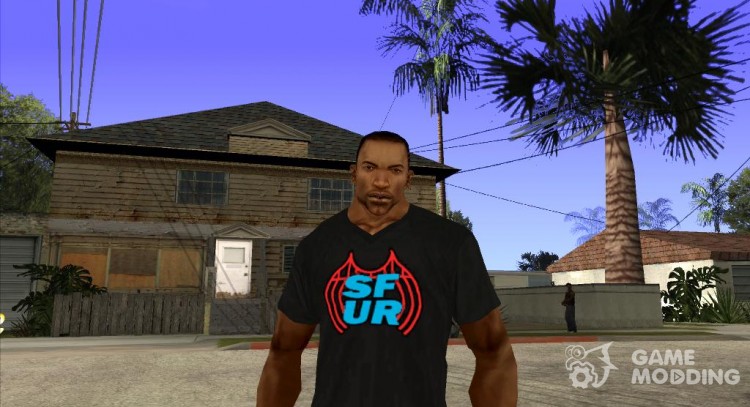 CJ в футболке (SFUR) для GTA San Andreas
