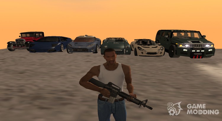 Pak sustituye a todos los medios de transporte, skins y armas para GTA San Andreas