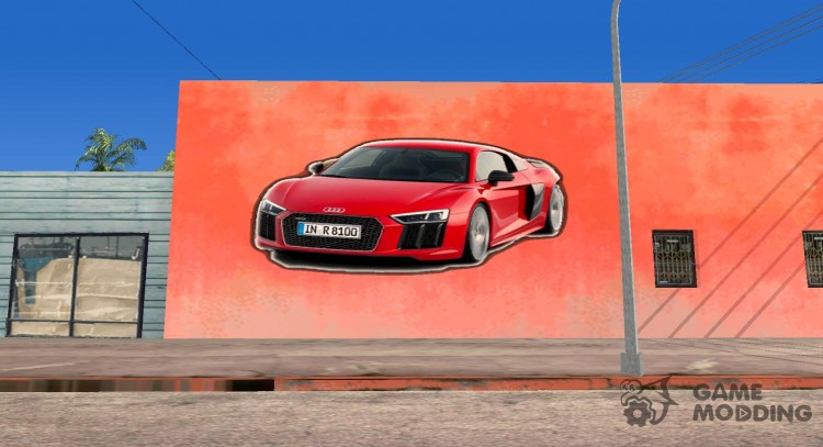 Audi R8 Wall Grafiti для GTA San Andreas