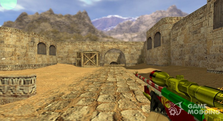 AWP Xmas on unknown anims for Counter Strike 1.6