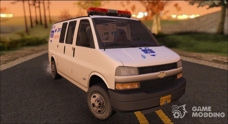 Chevrolet Savana Ambulance Israeli для GTA San Andreas