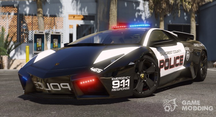Lamborghini Reventón Hot Pursuit Police AUTOVISTA 5.0 para GTA 5