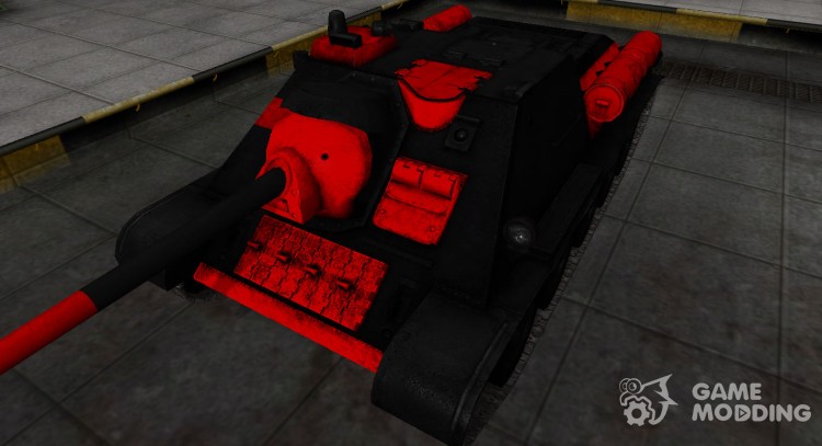 Black and red zone break-through Su-85 for World Of Tanks