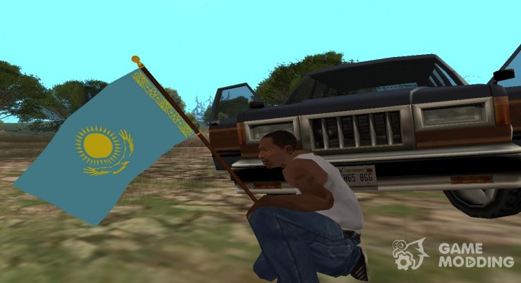 La bandera de kazajstán v.2 para GTA San Andreas