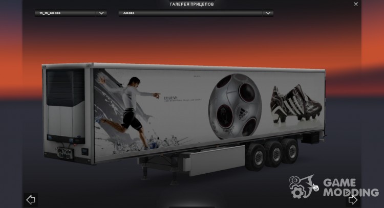 Автономный прицеп Adidas для Euro Truck Simulator 2