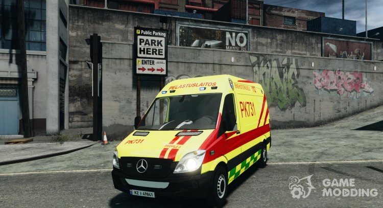 Mercedes-Benz Sprinter PK731 Ambulance for GTA 4