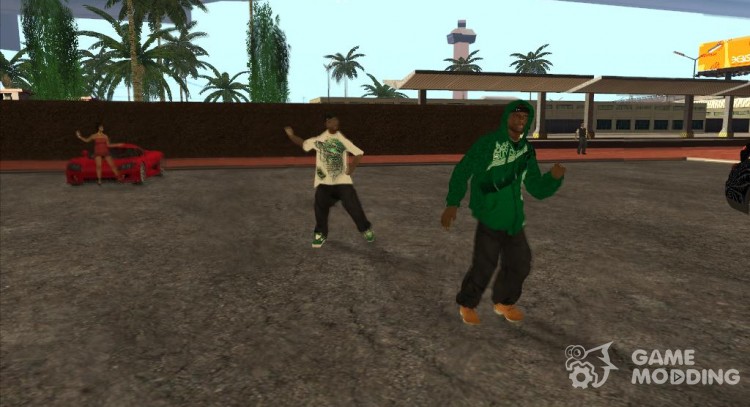 Party around the railway station for GTA San Andreas