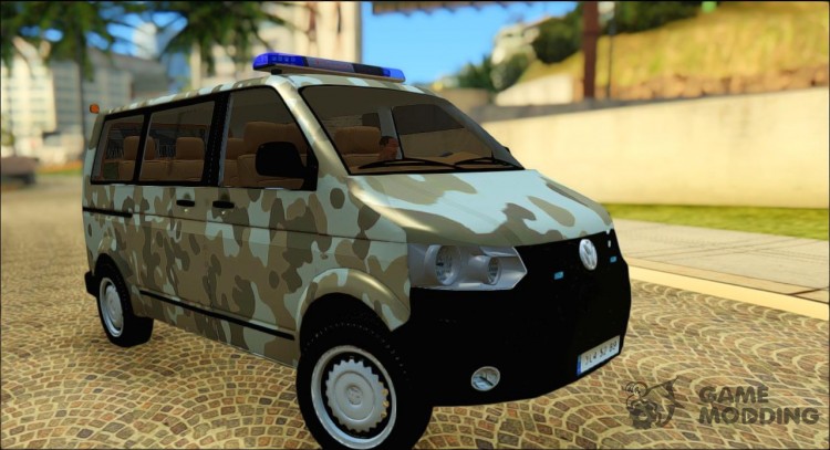 Volkswagen Transporter Camo para GTA San Andreas