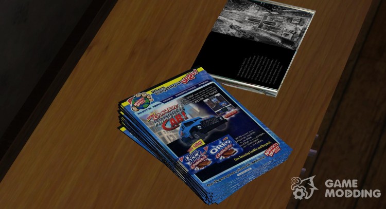 Книги и журналы в доме CJ для GTA San Andreas