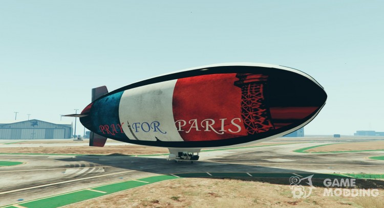 Pray for Paris Blimp для GTA 5