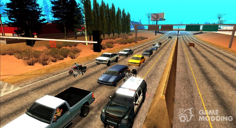 Real el tráfico de revisión v1.3 para GTA San Andreas