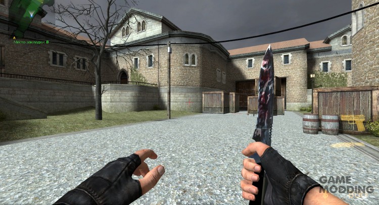 Artic Camo + Bloody Blade Knife for Counter-Strike Source