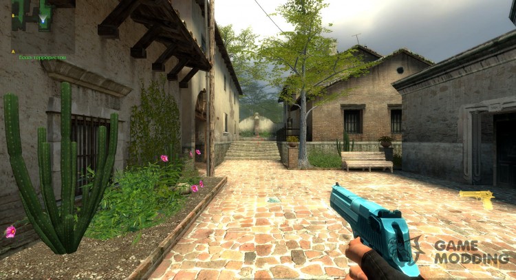 Light Blue Desert Eagle with red handle for Counter-Strike Source
