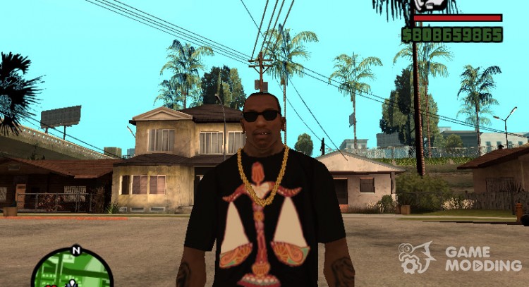 T-shirt with sign of the Zodiac Scales for GTA San Andreas