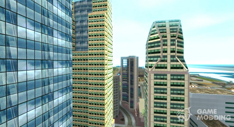 Новые текстуры небоскрёбов Downtown для GTA San Andreas