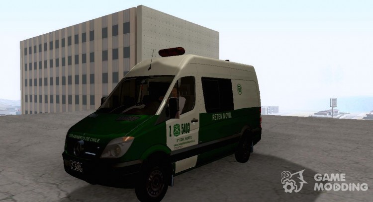 Mercedes Benz Sprinter cuerpo de carabineros de chile para GTA San Andreas