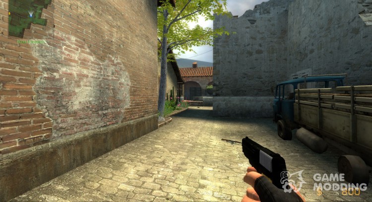 Black p228 with wood grip for Counter-Strike Source