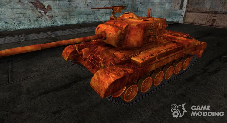 Skin for M46 Patton in flames for World Of Tanks