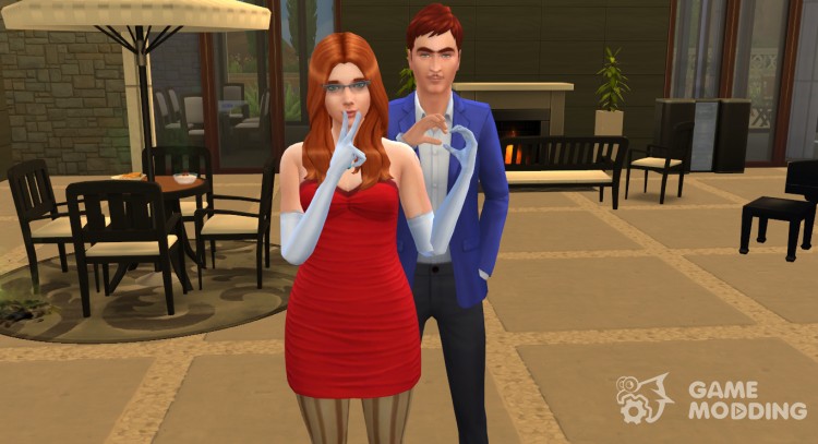 Позы Sweet Love для Sims 4