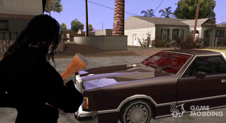 La sangre en el cristal auto para GTA San Andreas