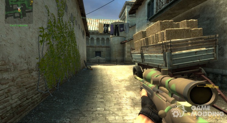 Full Woodland Camo AWP for Counter-Strike Source