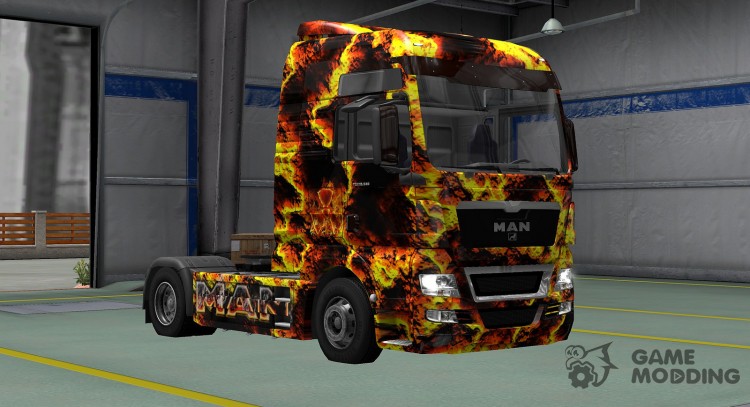 El skin de Magma para MAN TGX para Euro Truck Simulator 2