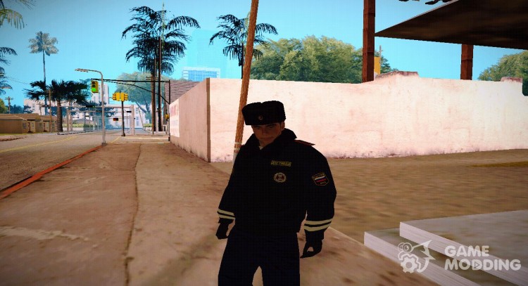 El miliciano en el invierno de forma V4 para GTA San Andreas