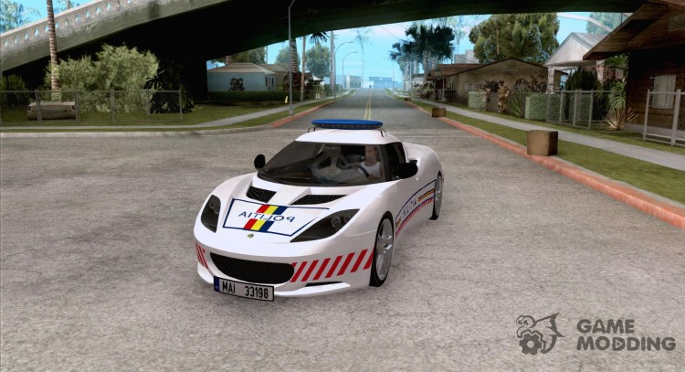 Vehículo de la policía rumana de Lotus Evora S para GTA San Andreas
