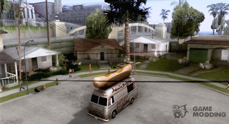 Limpiar el cristal en el Hot Dog-e para GTA San Andreas