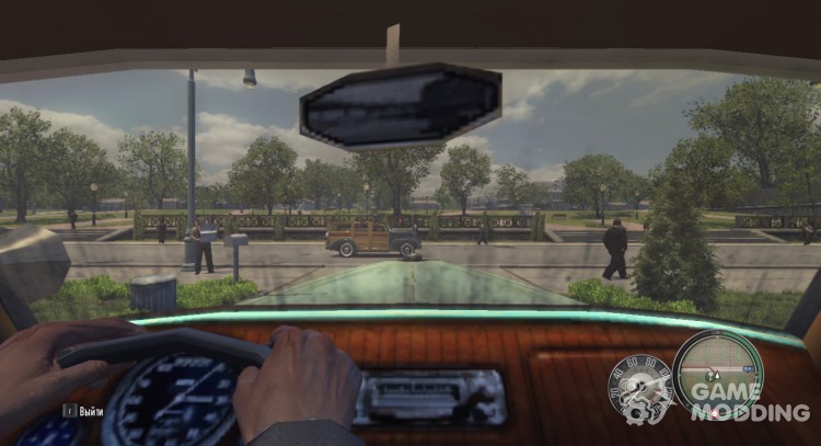 The view from the wheel for Mafia II