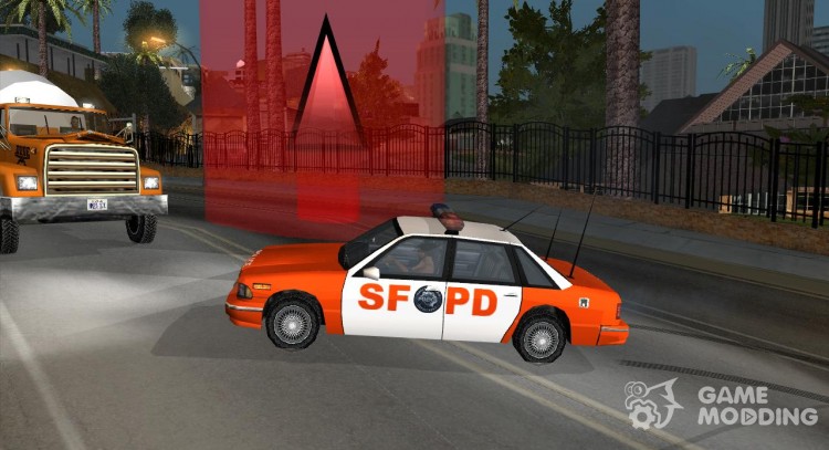 Picking up checkpoints on police cars для GTA San Andreas