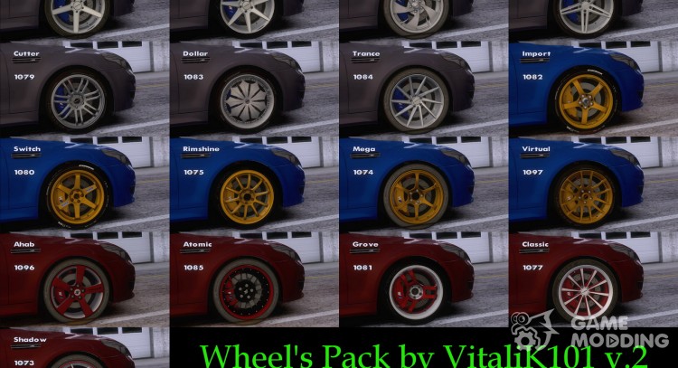 Wheel's Pack by VitaliK101 v.2 para GTA San Andreas