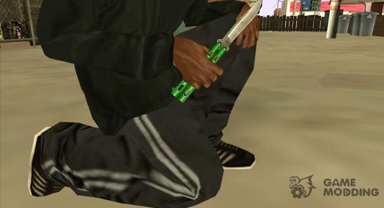 Butterfly Knife (Green) for GTA San Andreas