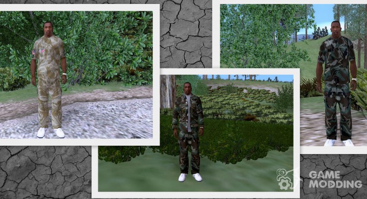 Military camouflage for CJ for GTA San Andreas