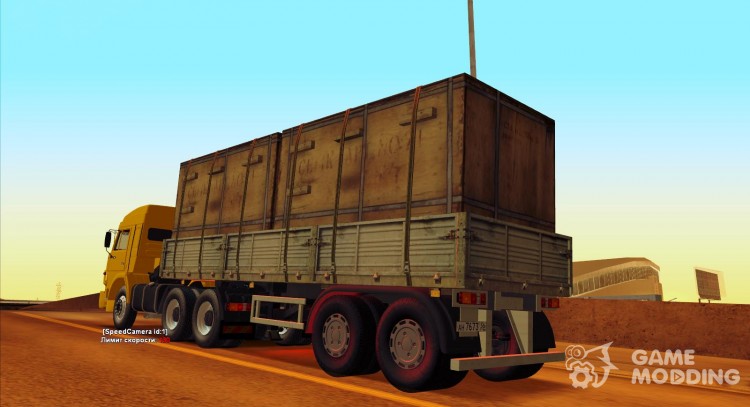 Trailer with boxes for Kamaz 54115 for GTA San Andreas