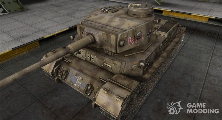 The skin for the Panzer VI Tiger (P) for World Of Tanks