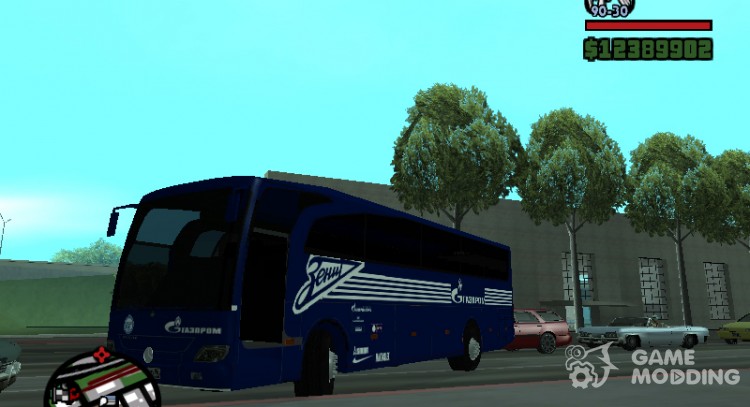 Автобус ФК Зенит для GTA San Andreas