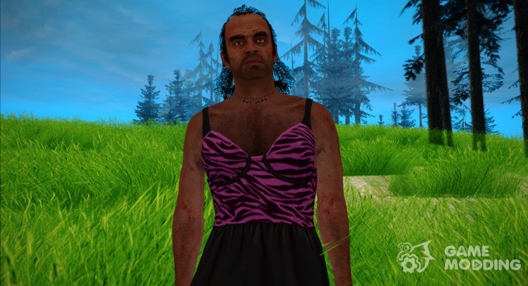 GTA V Trevor Philips In A Dress для GTA San Andreas
