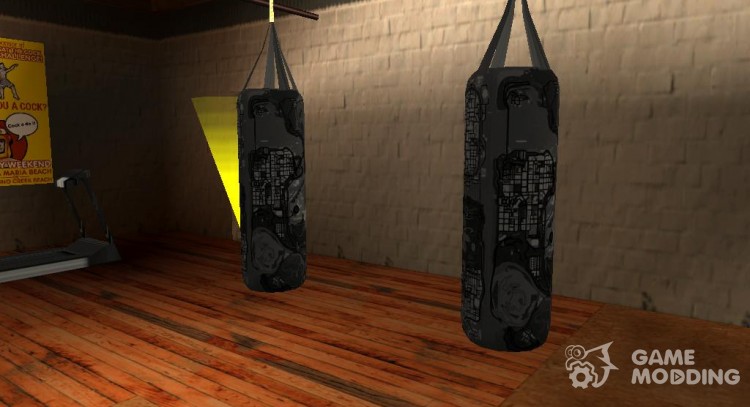 Boxing punching bag in the style of GTA 4 maps for GTA San Andreas